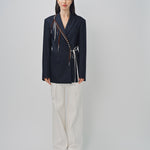 Dries Van Noten Baftan Embroidered Jacket Navy / 36