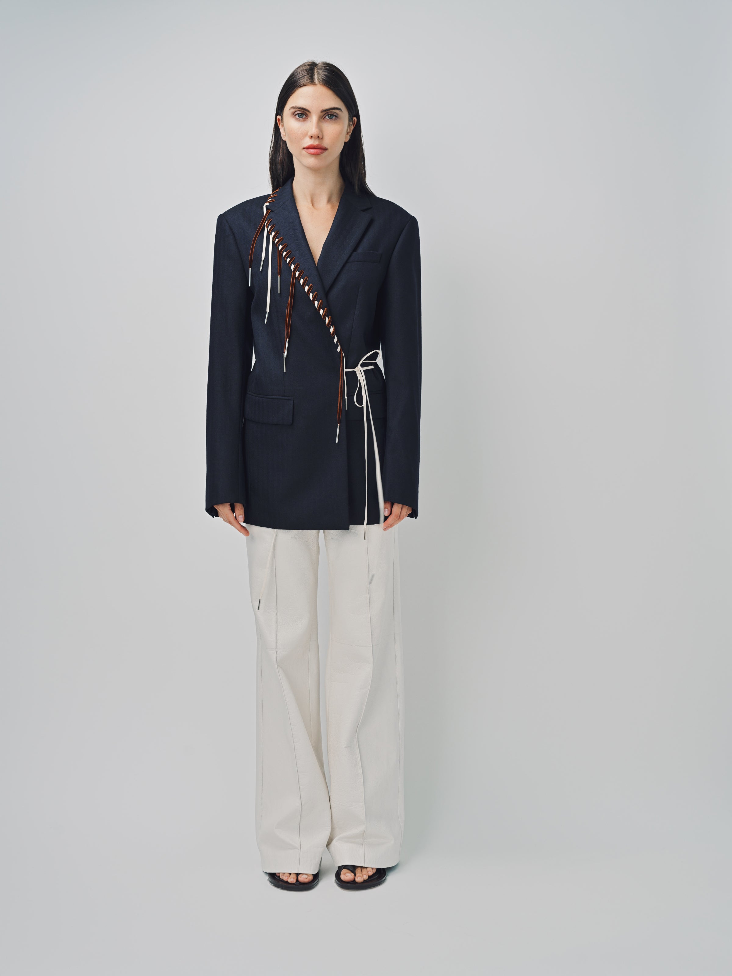 Dries Van Noten Baftan Embroidered Jacket Navy / 36