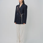Dries Van Noten Baftan Embroidered Jacket Navy / 36