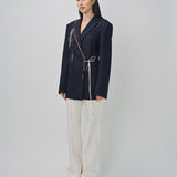 Dries Van Noten Baftan Embroidered Jacket Navy / 36