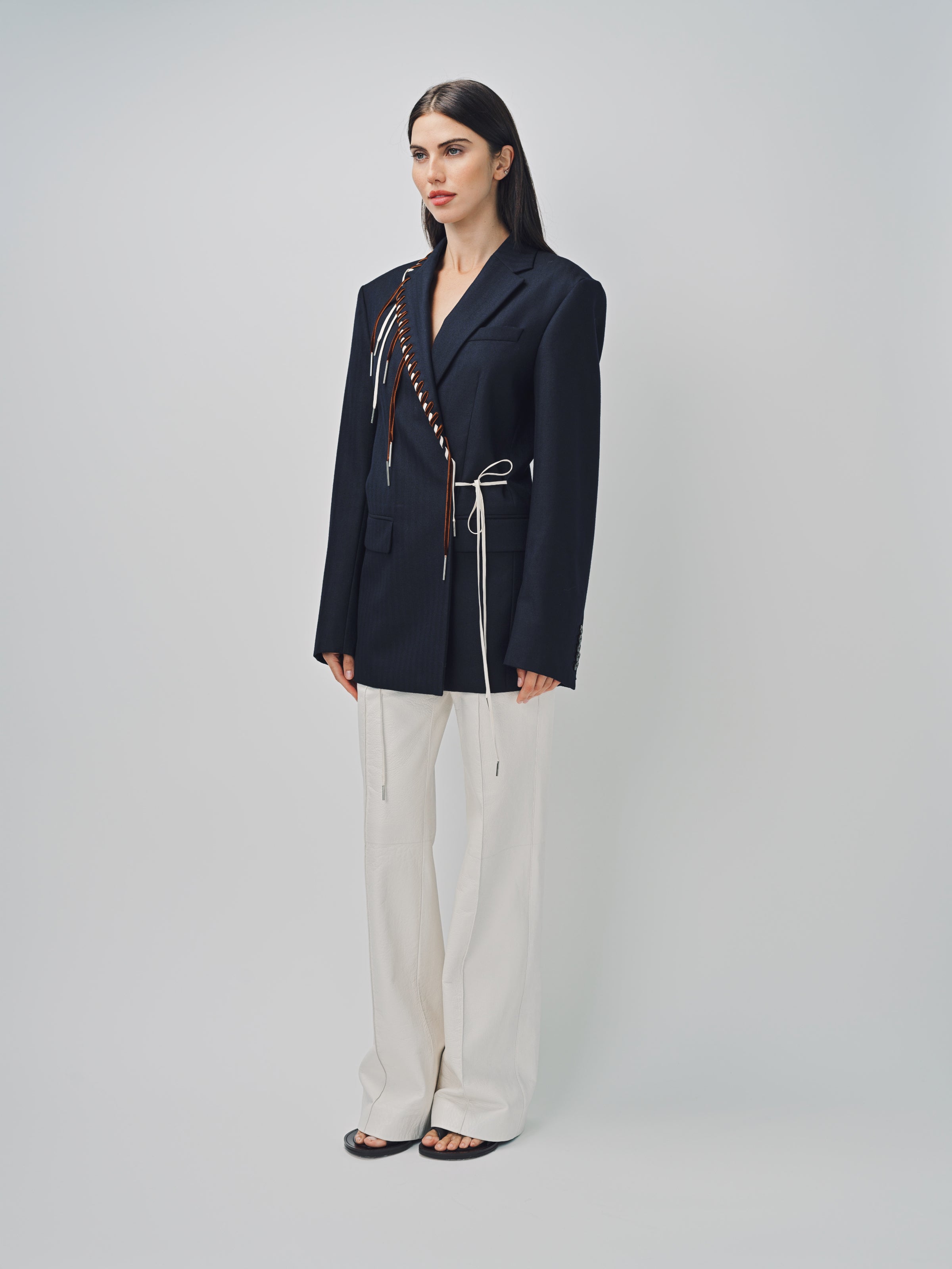 Dries Van Noten Baftan Embroidered Jacket Navy / 36