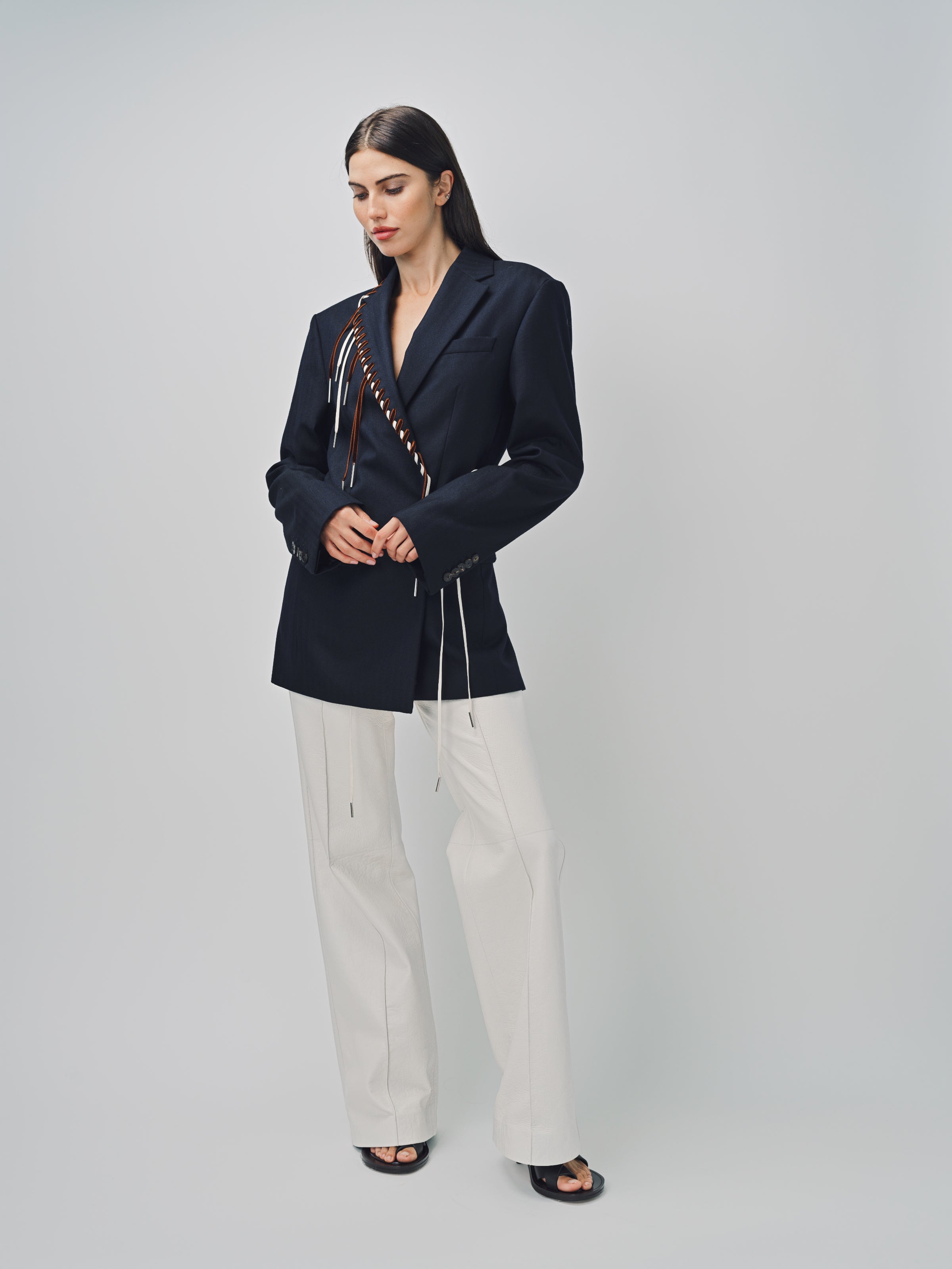 Dries Van Noten Baftan Embroidered Jacket Navy / 36