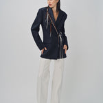 Dries Van Noten Baftan Embroidered Jacket Navy / 36