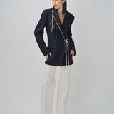 Dries Van Noten Baftan Embroidered Jacket Navy / 36