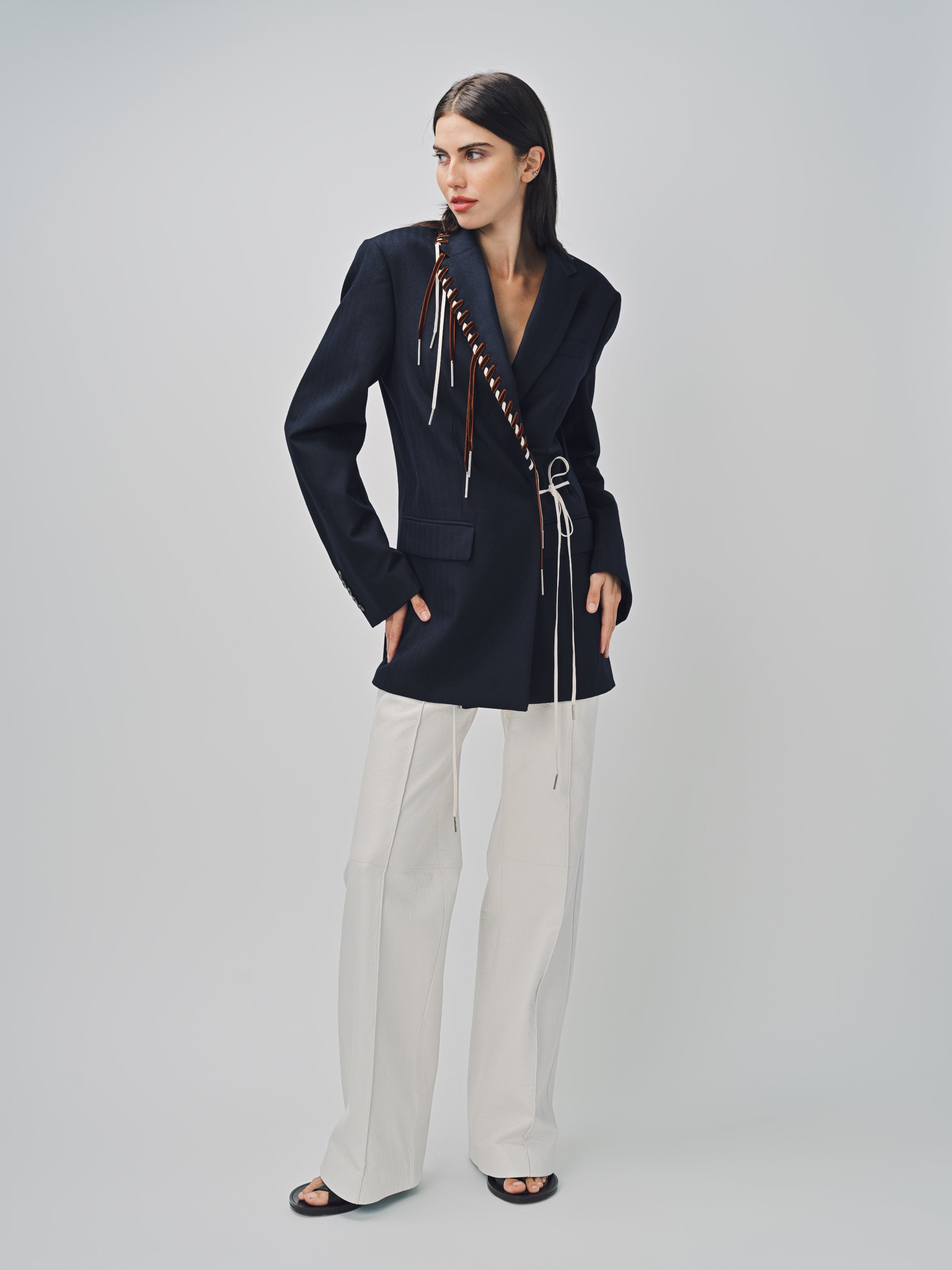 Dries Van Noten Baftan Embroidered Jacket Navy / 36