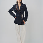 Dries Van Noten Baftan Embroidered Jacket Navy / 36