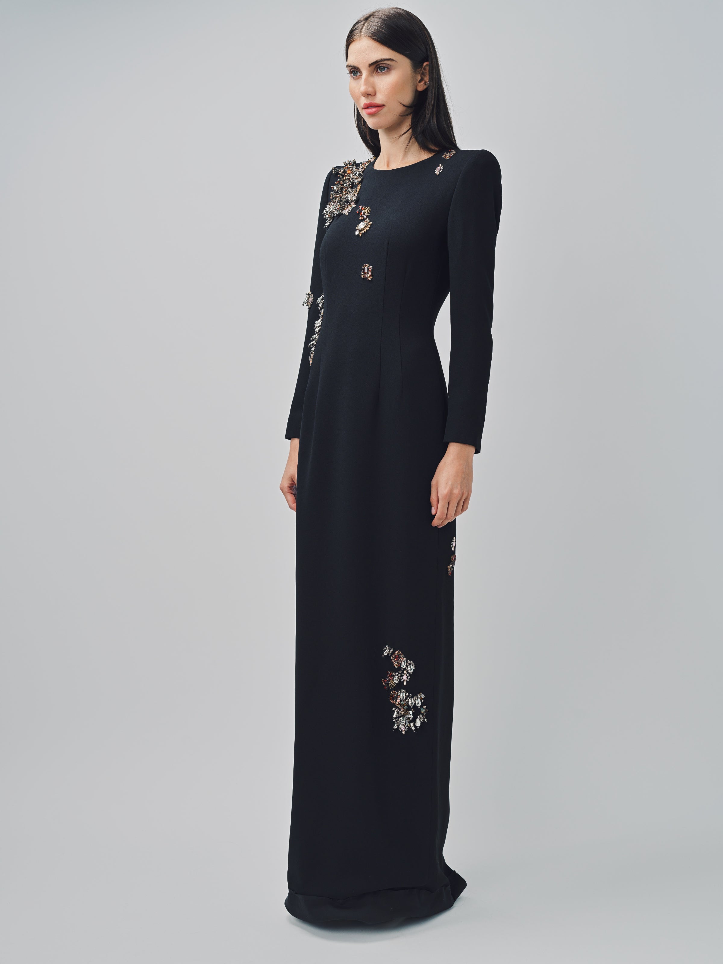 Dries Van Noten Dalista Embroidered Dress Black / 36
