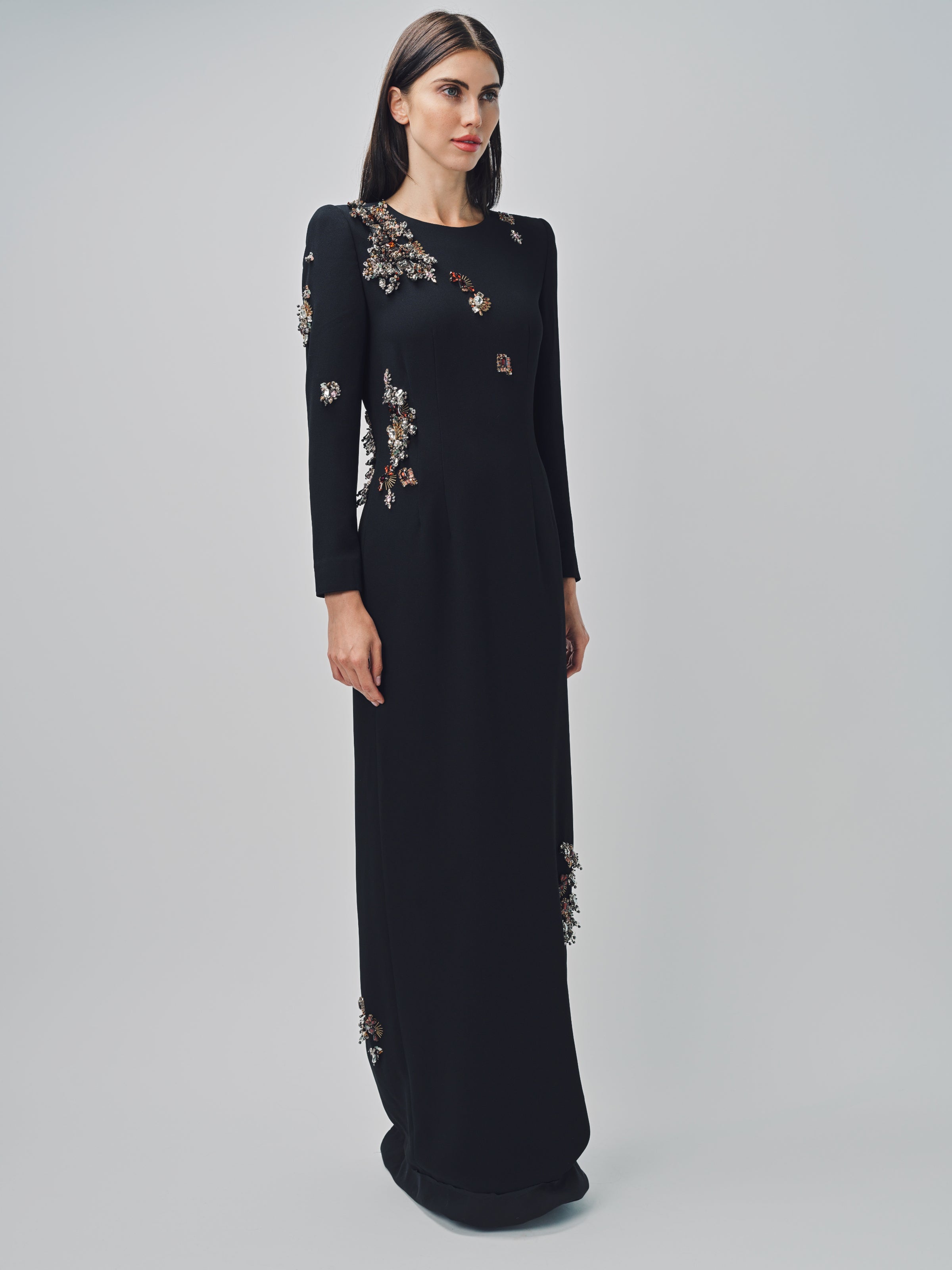 Dries Van Noten Dalista Embroidered Dress Black / 36