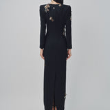 Dries Van Noten Dalista Embroidered Dress Black / 36