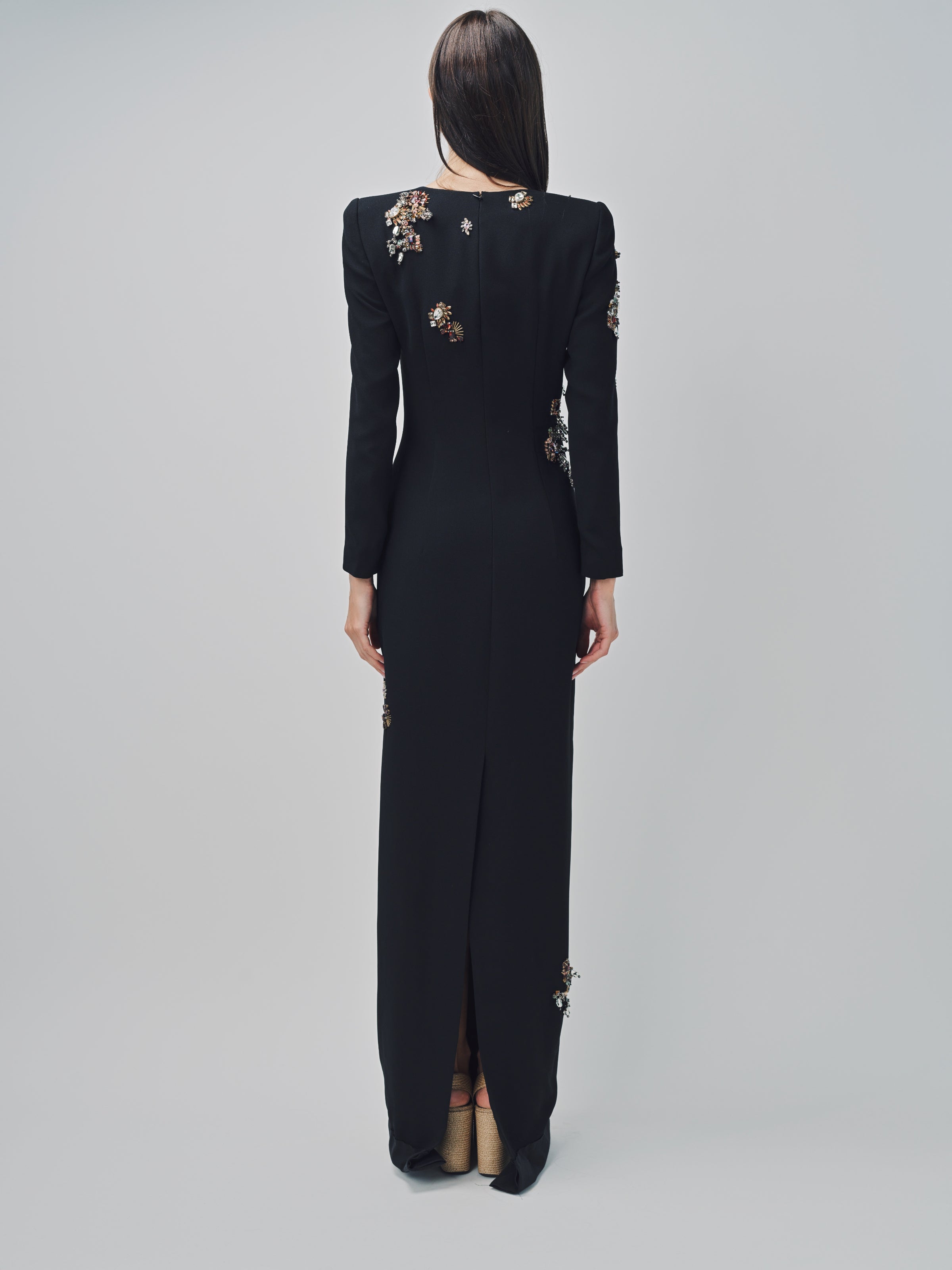 Dries Van Noten Dalista Embroidered Dress Black / 36