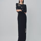 Dries Van Noten Dalista Embroidered Dress Black / 36