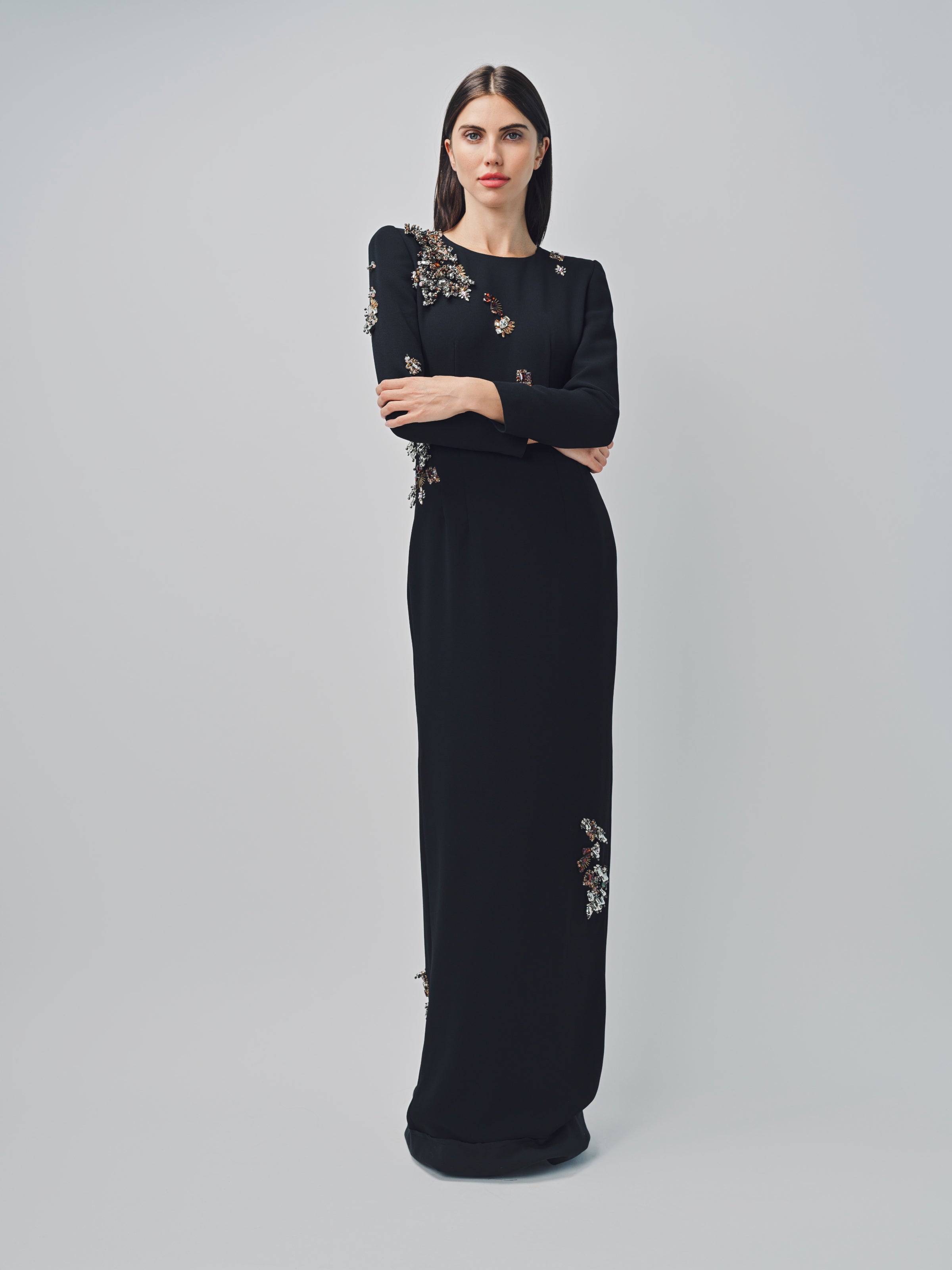 Dries Van Noten Dalista Embroidered Dress Black / 36