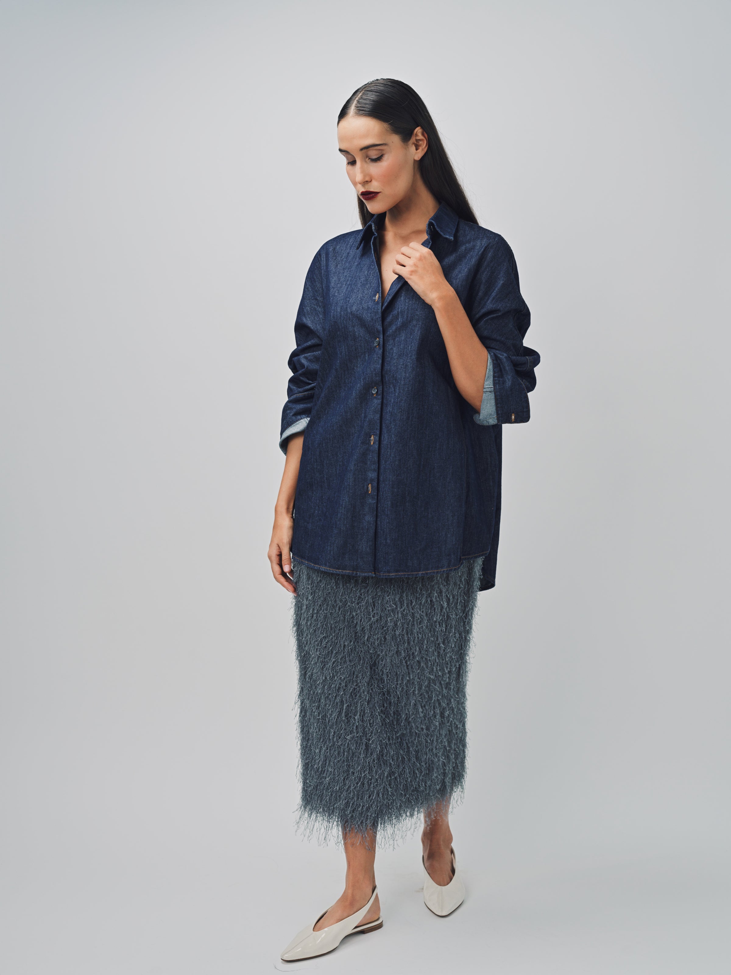 Dries Van Noten Casio Denim Shirt Indigo / M