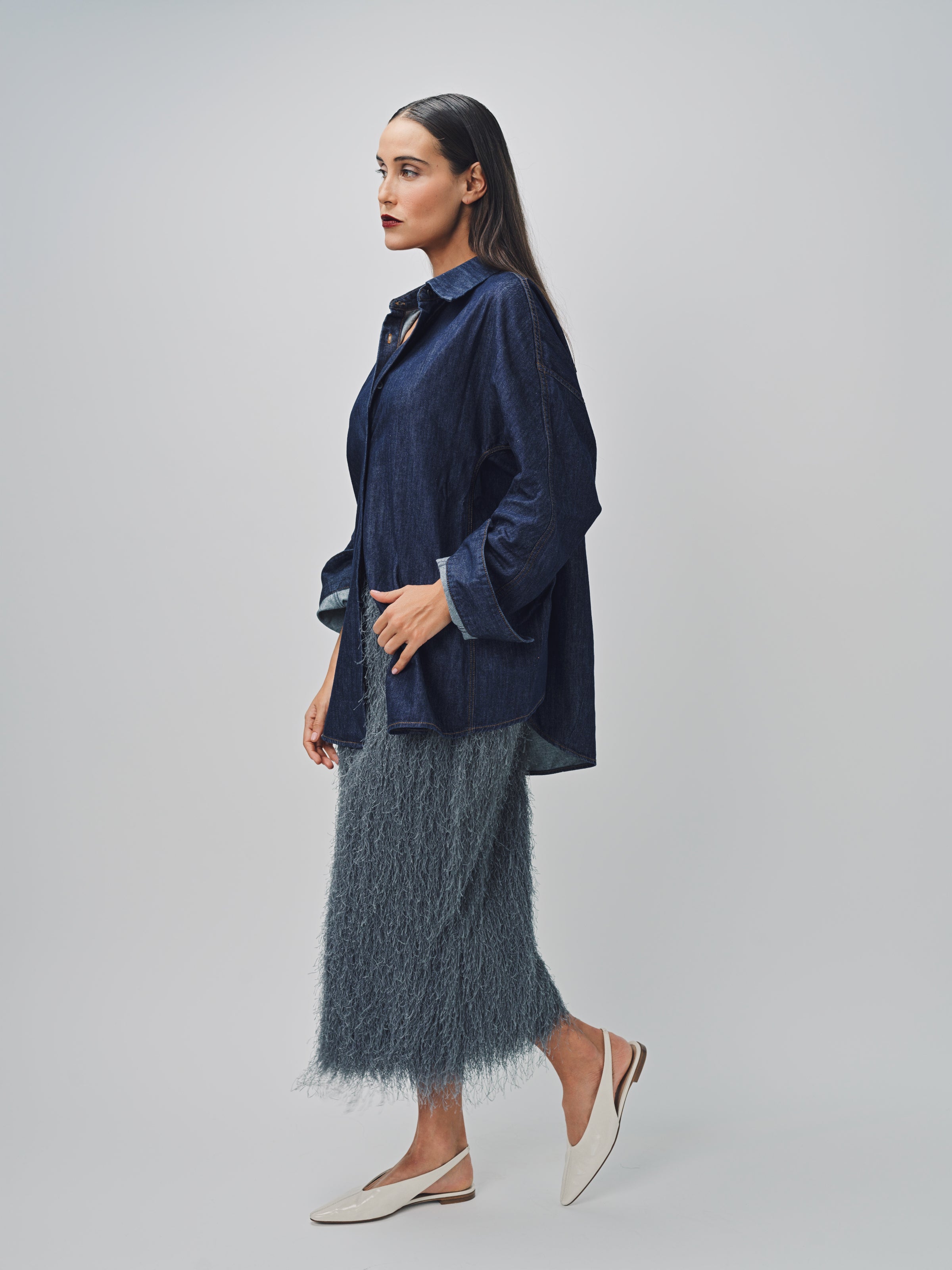 Dries Van Noten Casio Denim Shirt Indigo / M