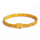 Marie-Hélène De Taillac 22K Yellow Gold 6.5”  Diamond Danae Braided Bracelet