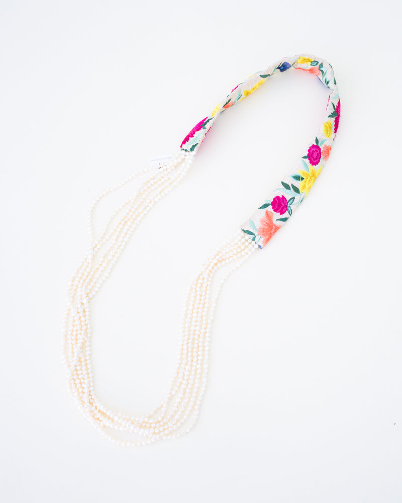 Indian Silk Ribbon Freshwater Pearls