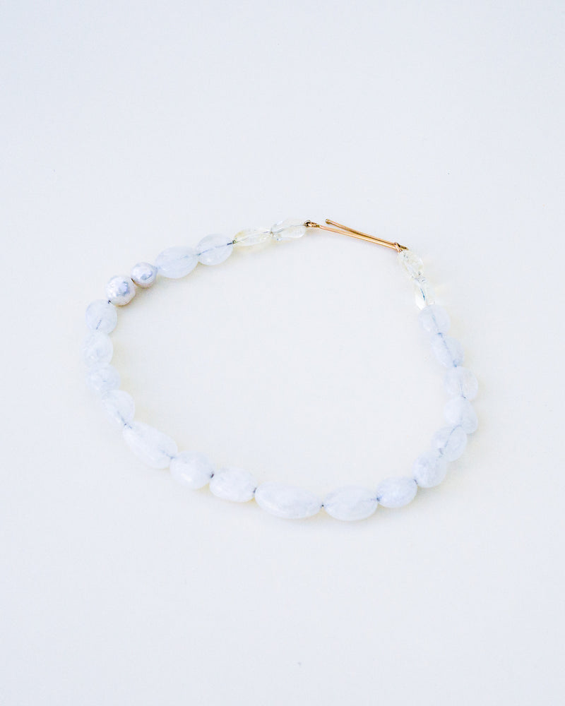 Rainbow Moonstone Citrine Keshi Pearl