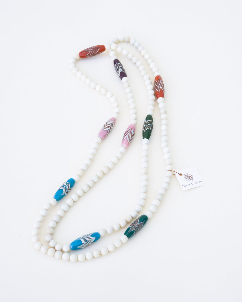 White Coral Java Beads