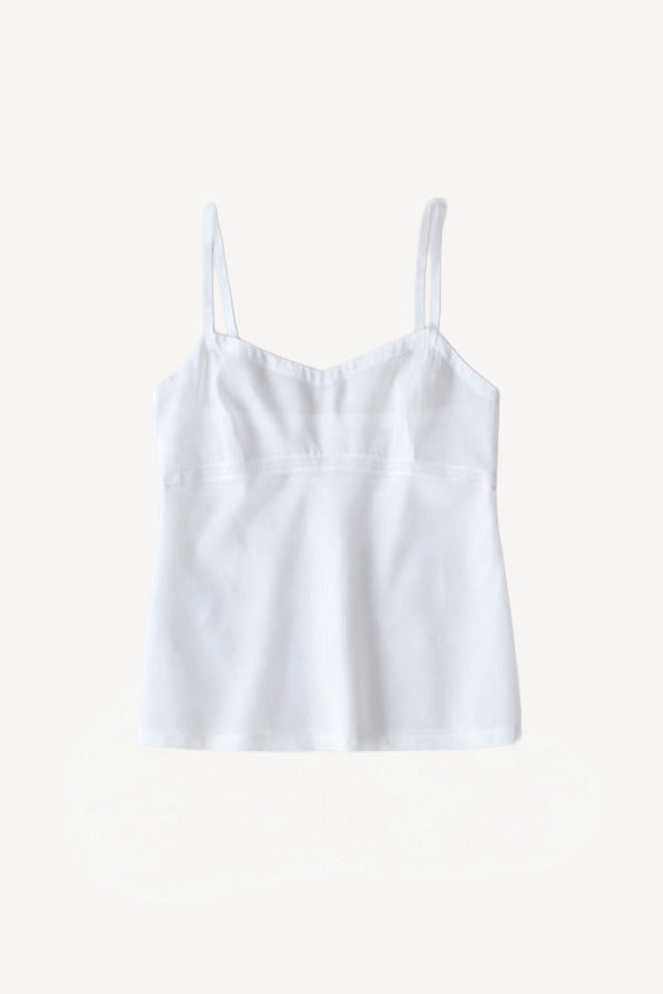 Front view of rice kymber camisole on white background, with no model shown.