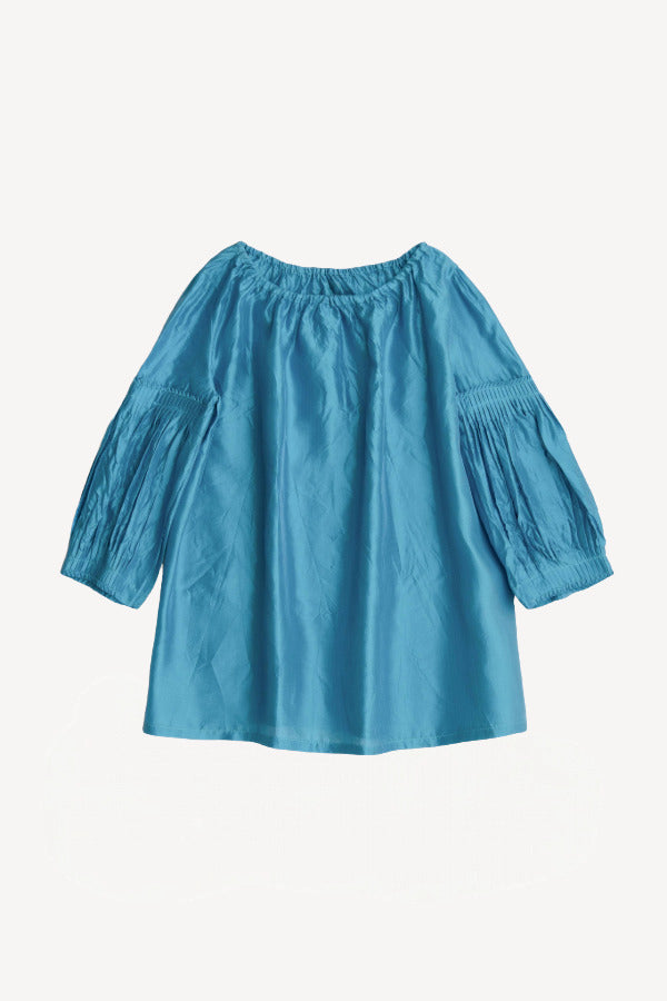 Front view of livadi mary ellen mark blouse on white background, with no model shown.