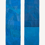 Front and back view of glaukos pojagi scarf on white background, with no model shown.