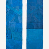 Front and back view of glaukos pojagi scarf on white background, with no model shown.