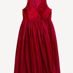 Front view of lipstick rajasthani dress on white background, with no model shown.
