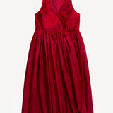 Front view of lipstick rajasthani dress on white background, with no model shown.