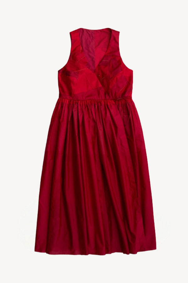 Front view of lipstick rajasthani dress on white background, with no model shown.