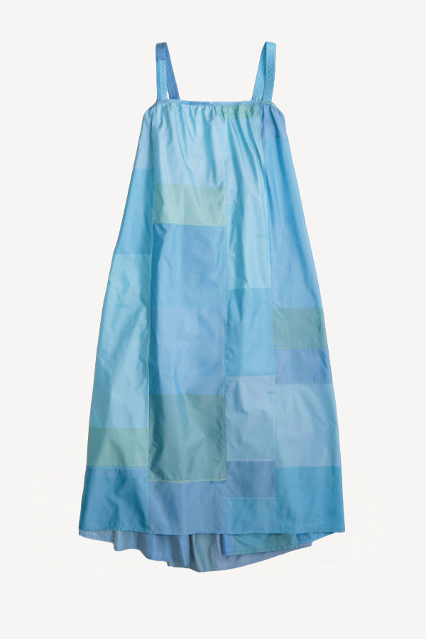 Front of Livadi Recycled Parachute Dress on white background, with no model shown.