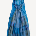 Back view of agriolivadi recycled parachute dress on white background, with no model shown.