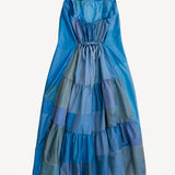Back view of agriolivadi recycled parachute dress on white background, with no model shown.