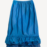 Front view of glaukos ruffle skirt on white background, with no model shown.