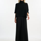 DUSAN Cashmere High Neck Short Sleeve Top