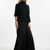DUSAN Cashmere High Neck Short Sleeve Top