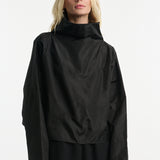 DUSAN Oversized Taffeta Batwing Turtleneck