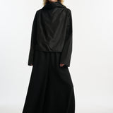 DUSAN Oversized Taffeta Batwing Turtleneck