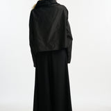 DUSAN Oversized Taffeta Batwing Turtleneck