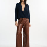 DUSAN Cashmere Long V-Neck Sweater