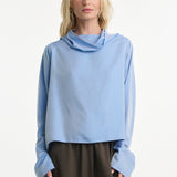 DUSAN Oversized Silk Batwing Turtleneck