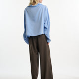 DUSAN Oversized Silk Batwing Turtleneck