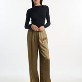 DUSAN Crepe Satin Pajama Pants