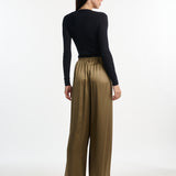 DUSAN Crepe Satin Pajama Pants