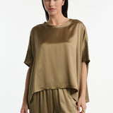 DUSAN Crepe Satin Easy T-Shirt