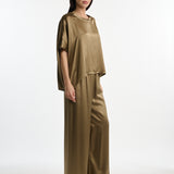DUSAN Crepe Satin Easy T-Shirt