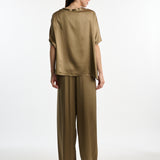 DUSAN Crepe Satin Easy T-Shirt