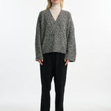 DUSAN Burleigh Crossed V-Neck Sweater