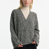 DUSAN Burleigh Crossed V-Neck Sweater
