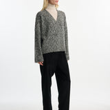 DUSAN Burleigh Crossed V-Neck Sweater