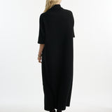 DUSAN Cashmere High Neck Short Sleeve Dress